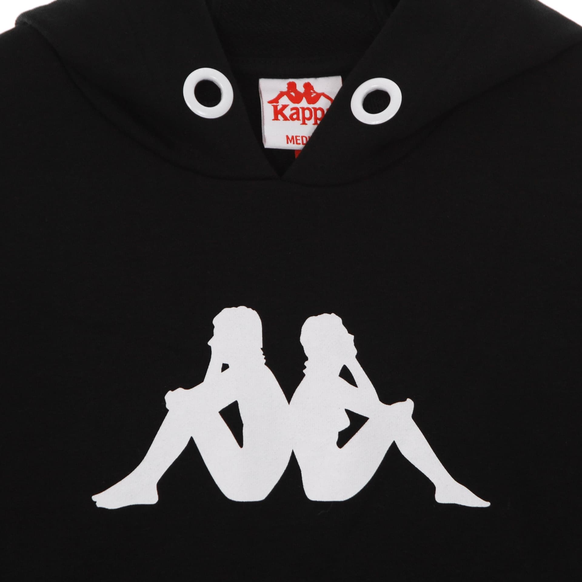 KAPPA Felpa Cappuccio Donna Banda Dressa 2 Black/white da donna in Felpe senza cappuccio Drestige - Casamassima, commercioVirtuoso.it