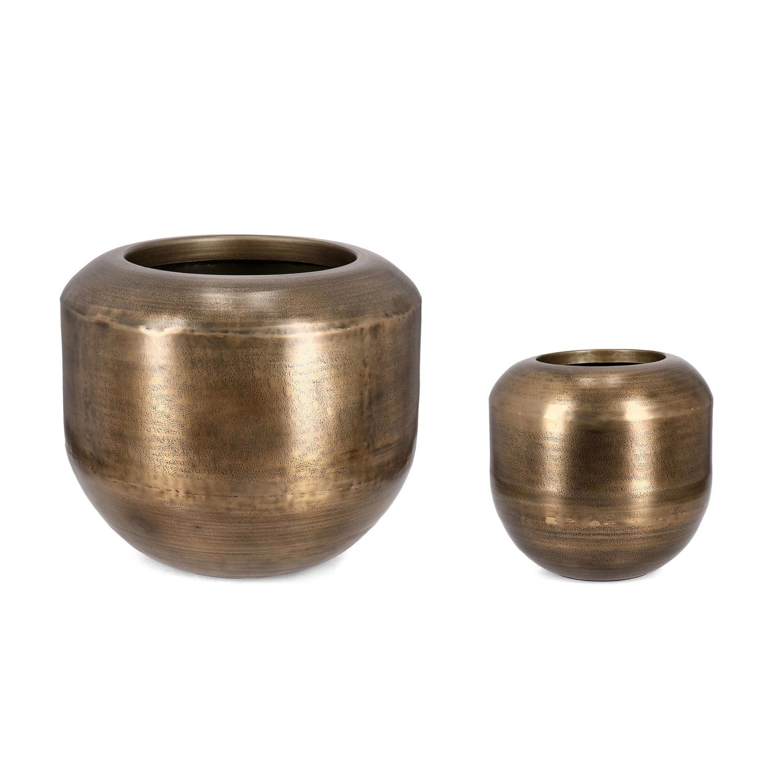 Vaso "Nadu" in metallo per uso interno ed esterno set da 2 - 6