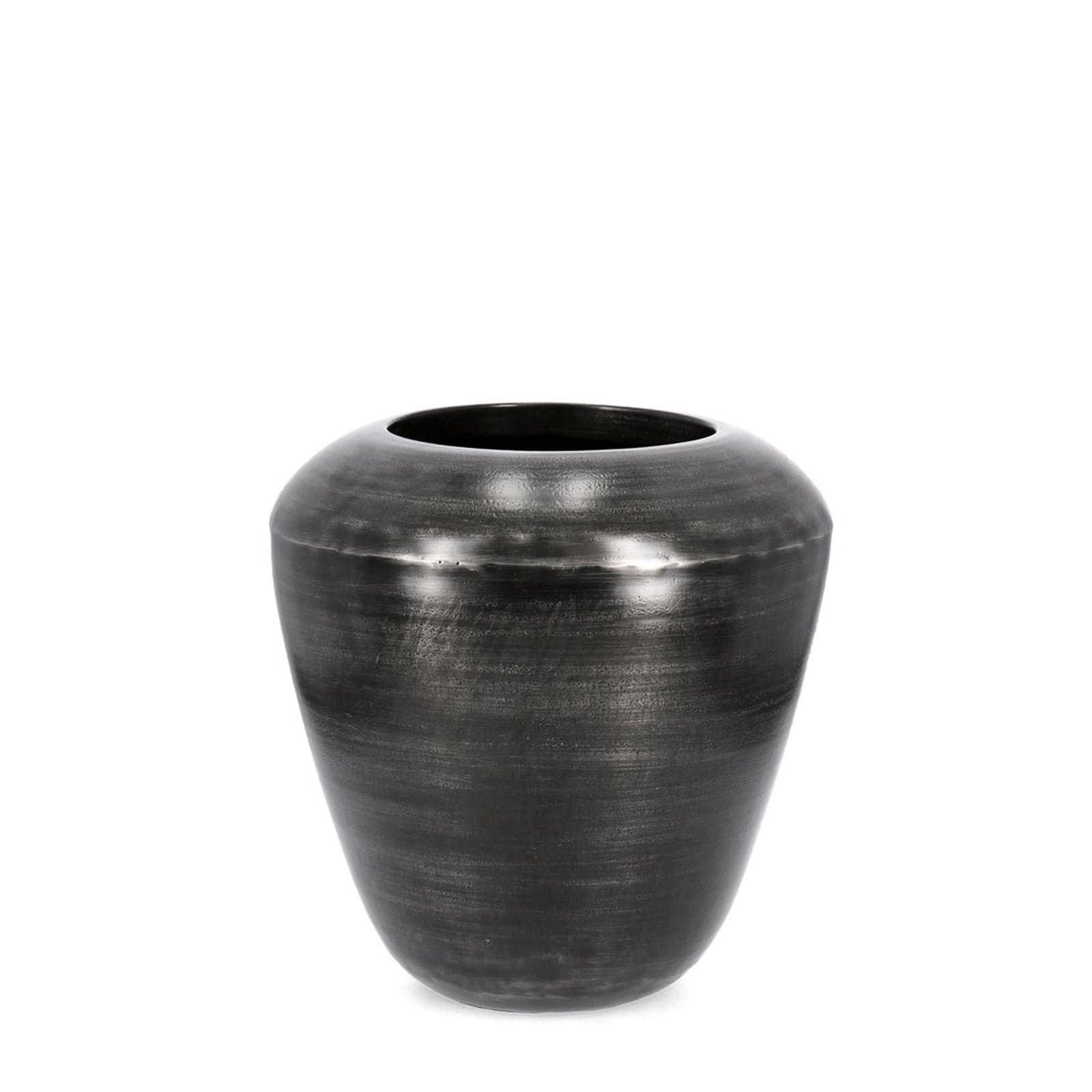 Vaso "Nadu" tondo in metallo per uso interno ed esterno h 50 cm - 3