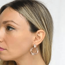 Boccadamo - Orecchini pendenti con cristalli quarzo rosa, agata grigia gatteggiante e zirconi in Orecchini Alba Gioielli - Casoria, commercioVirtuoso.it