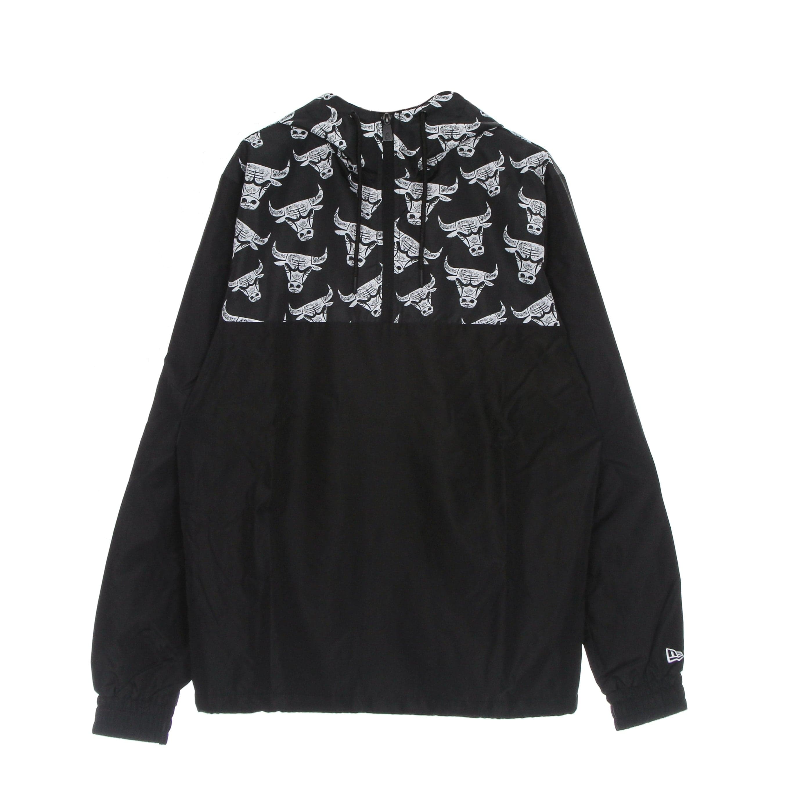 NEW ERA Giacca a Vento Infilabile Uomo Nba Distressed Logo Windbreaker Chibul Black