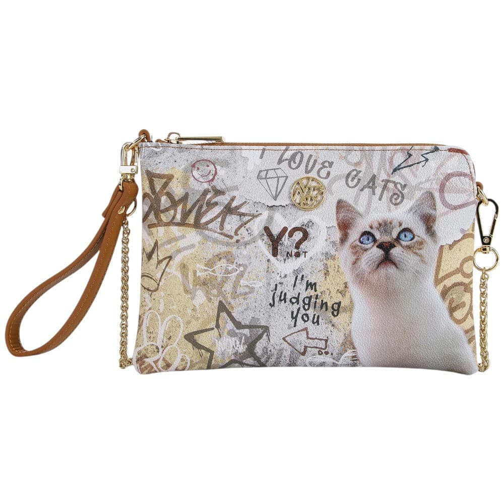 YNot tracolla clutch stampa Gatto linea Metro Chic MTC384S5 Borse YNot