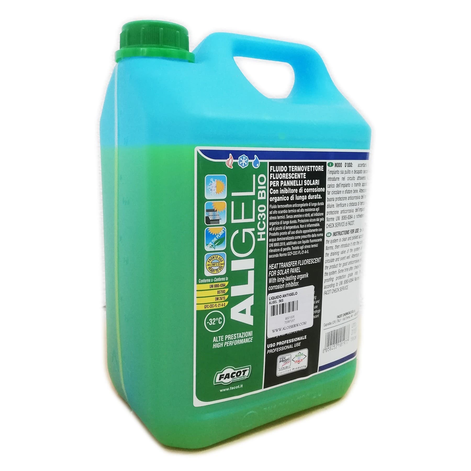 Facot Aligel 10kg antigelo solare a base di glicole monopropilenico in Antigelo per sistemi di raffreddamento Aloiserw.com - Altomonte, commercioVirtuoso.it
