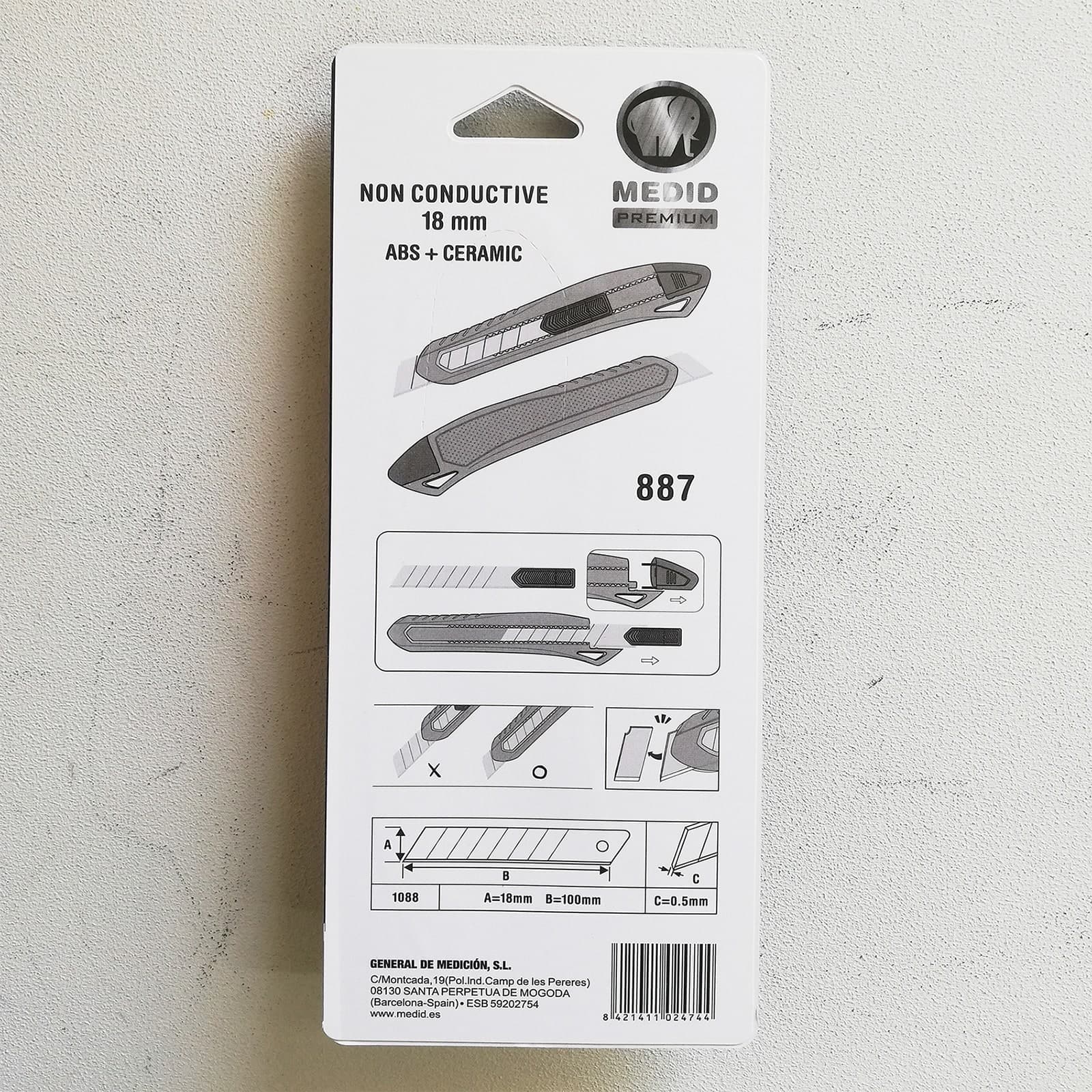 Medid coltello cutter taglierino professionale 18mm in ABS lama in ceramica in Coltelli multiuso Aloiserw.com - Altomonte, commercioVirtuoso.it