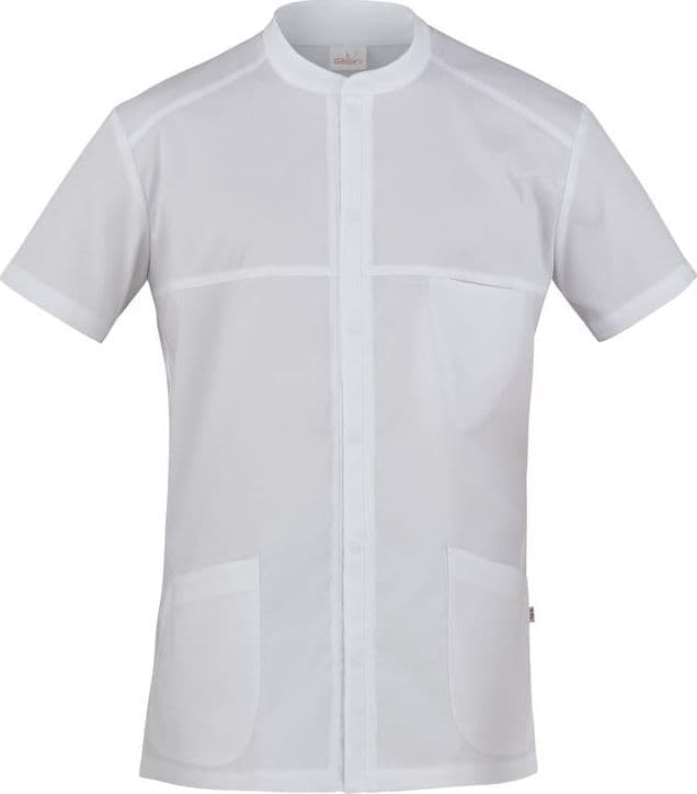 Casacca Marco Bianco Casacca Uomo Manica Corta Elasticizzata Medicale Cucina Trasiprante No Stiro in Uniformi sanitarie - giacche Dresswork - Como, commercioVirtuoso.it