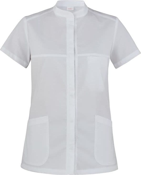 Casacca Miriam Bianco Casacca Donna Manica Corta Elasticizzata Medicale Cucina Trasiprante No Stiro in Uniformi sanitarie - giacche Dresswork - Como, commercioVirtuoso.it