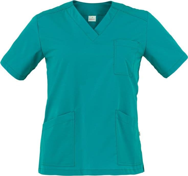 Casacca Sonia Verde Casacca Donna Infermiera Medicale Collo a V No Stiro Microfibra Superleggera in Uniformi sanitarie - giacche Dresswork - Como, commercioVirtuoso.it
