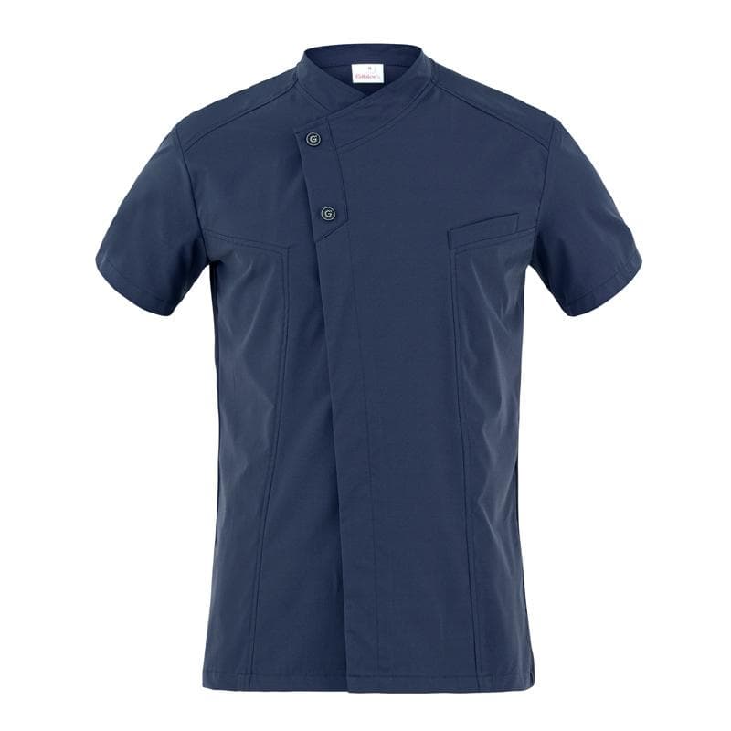 Giacca Harry Blu Casacca Uomo Manica Corta No Stiro Elasticizzata Traspirante Superleggera in Giacche da chef Dresswork - Como, commercioVirtuoso.it
