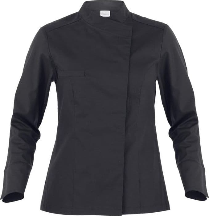 Giacca Nora Nero Giacca Cuoca Elasticizzata Stiro Facile in Giacche da chef Dresswork - Como, commercioVirtuoso.it