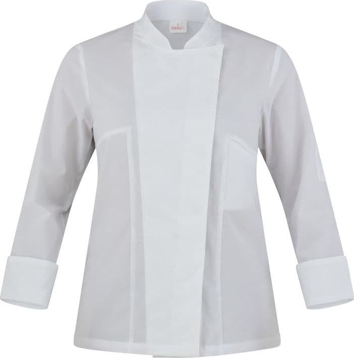 Giacca Gloria Bianco Casacca Donna Manica Lunga No Stiro Traspirante Superleggera Microfibra in Giacche da chef Dresswork - Como, commercioVirtuoso.it