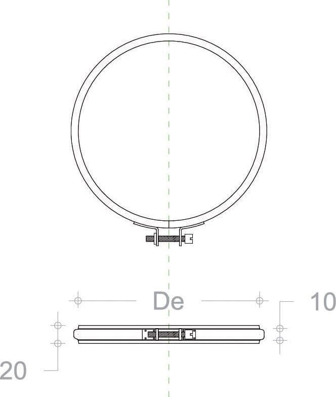Fascetta di bloccaggio inox per tubi canna fumaria - 1pz in Morsetti per tubi Aloiserw.com - Altomonte, commercioVirtuoso.it