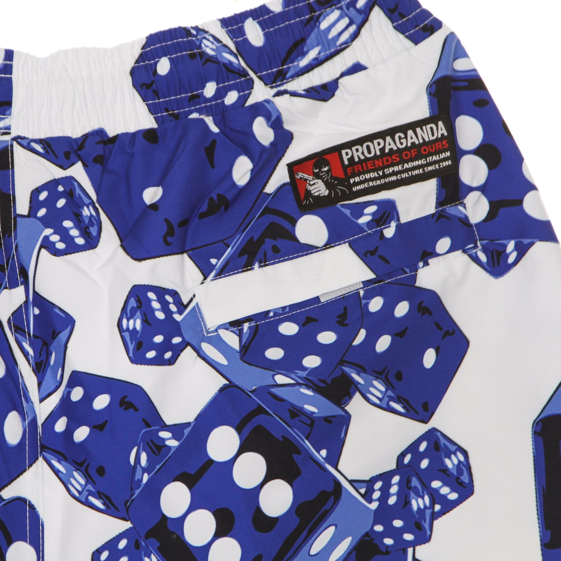 PROPAGANDA Costume Pantaloncino Uomo Dice Swim Trunks Blue/white da uomo in Pantaloncini e calzoncini Drestige - Casamassima, commercioVirtuoso.it