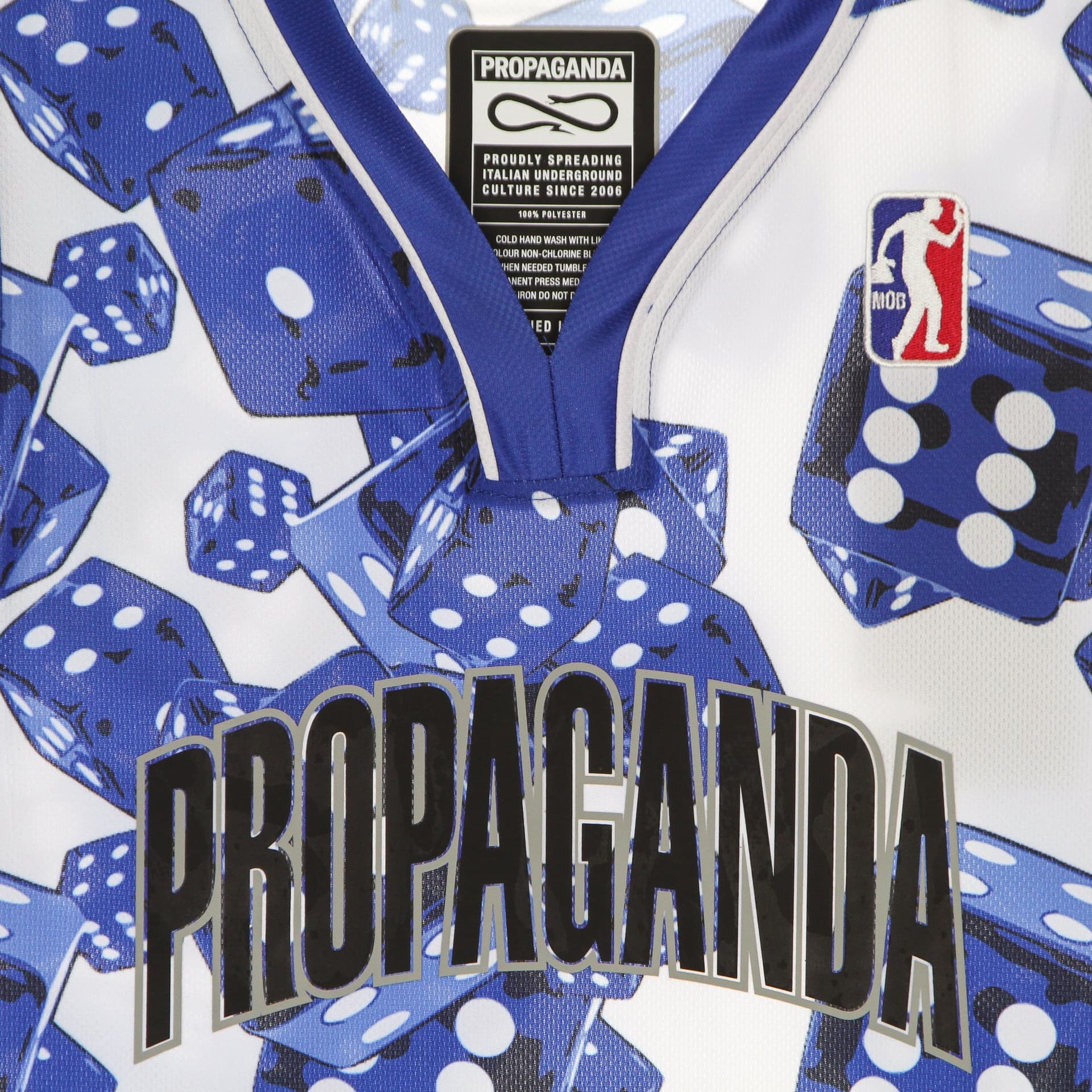 PROPAGANDA Canotta Tipo Basket Uomo Dice Basket Jersey Blue/white da uomo in Autocategorizzazione Drestige - Casamassima, commercioVirtuoso.it