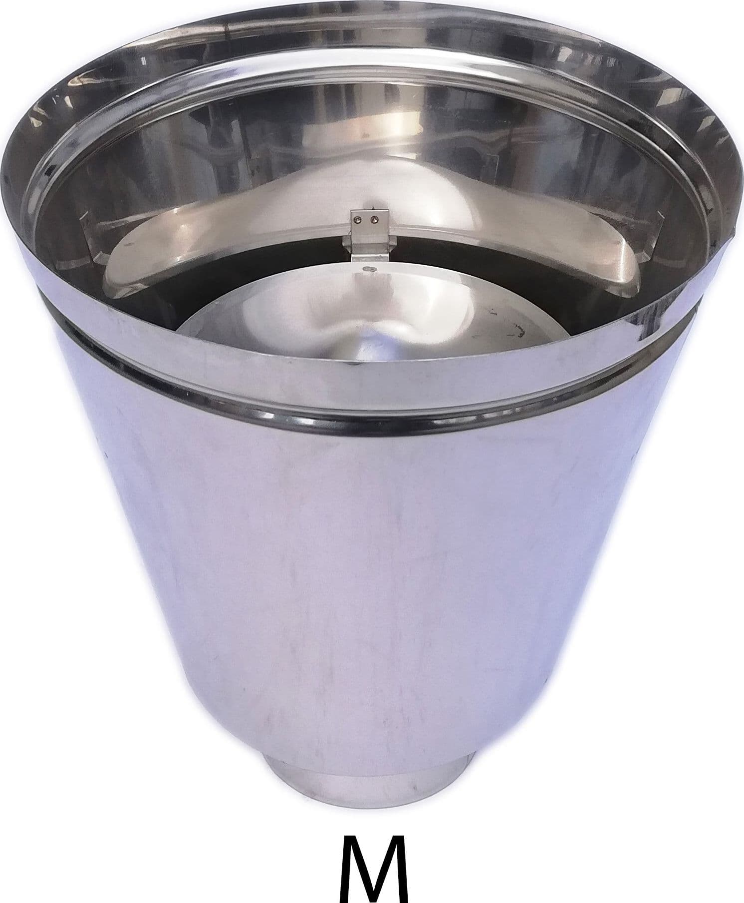 Fumaiolo da 200mm terminale veneto inox base tonda M maschio in Fumaioli Aloiserw.com - Altomonte, commercioVirtuoso.it