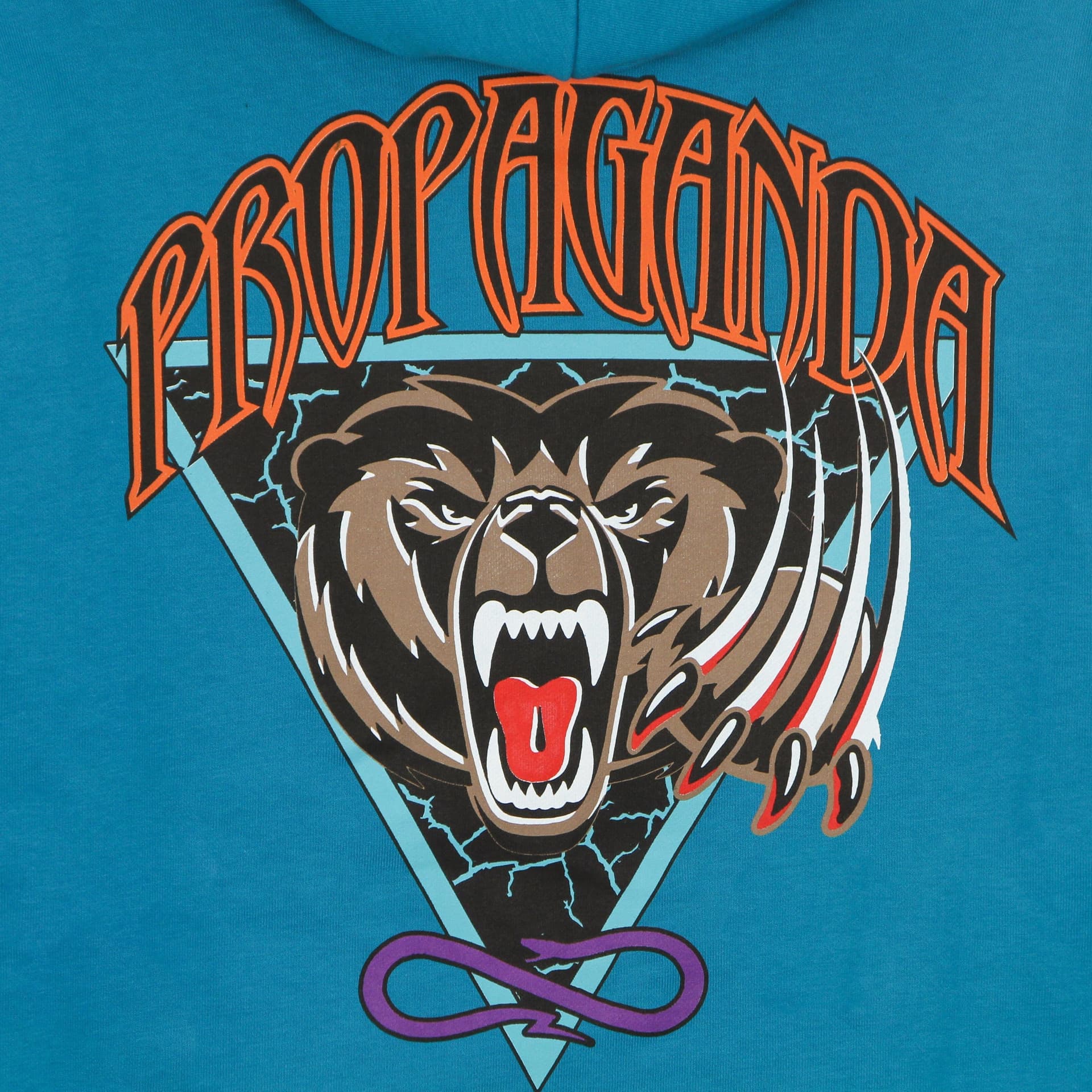 PROPAGANDA Felpa Leggera Cappuccio Uomo Grizzly Hoodie Turquoise da uomo in Felpe con cappuccio Drestige - Casamassima, commercioVirtuoso.it