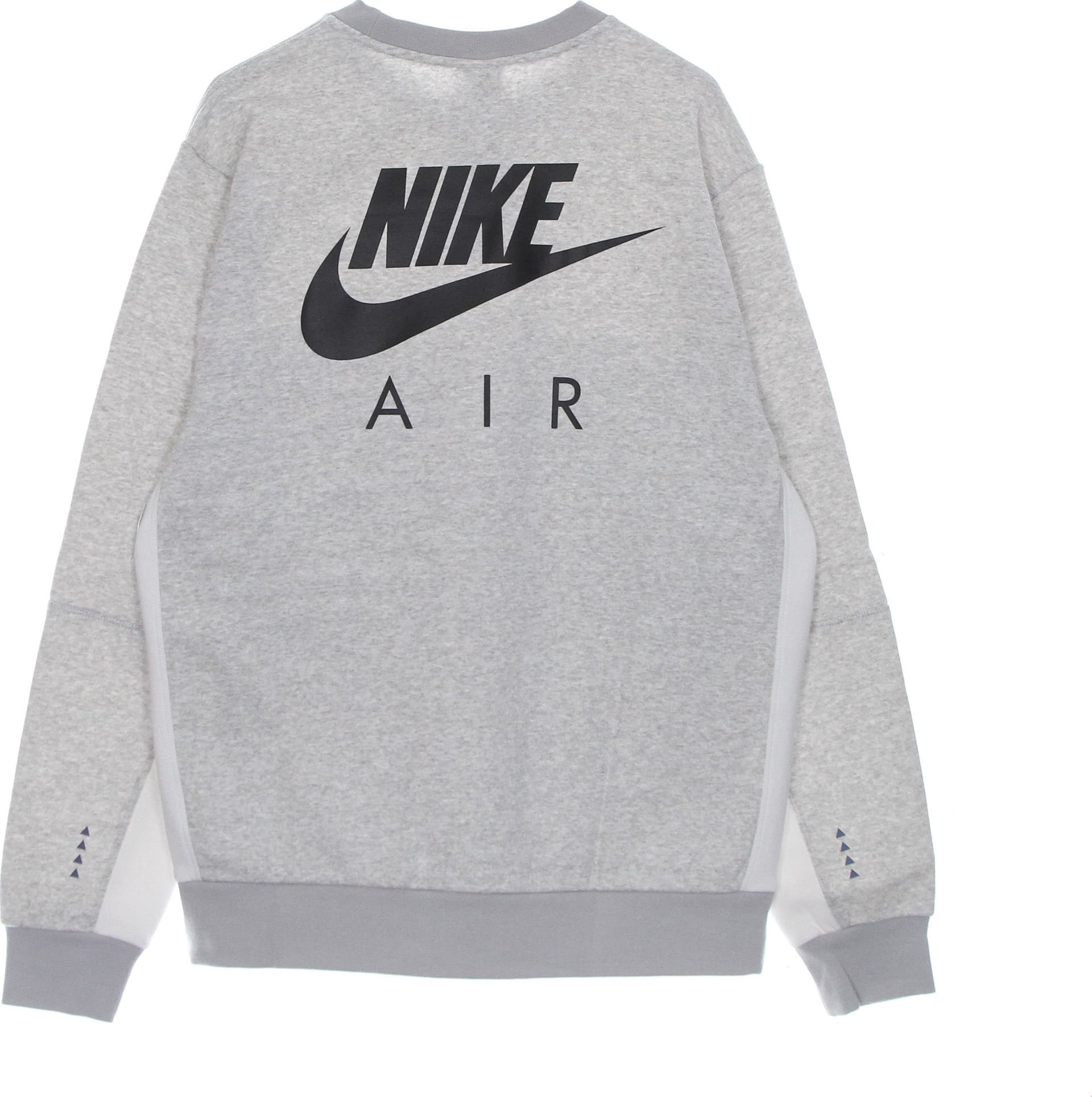Nike Felpa Girocollo Uomo Sportswear Air Brushed-back Crew Lt Iron Ore/htr/phantom/black da uomo in Felpe senza cappuccio Drestige - Casamassima, commercioVirtuoso.it