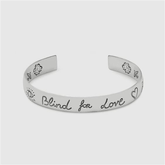 Gucci - Bracciale fascia larga BLIND FOR LOVE