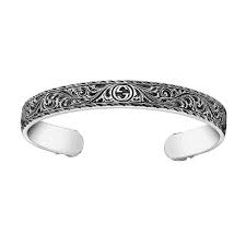 Gucci - Bracciale in argento con dettaglio felino