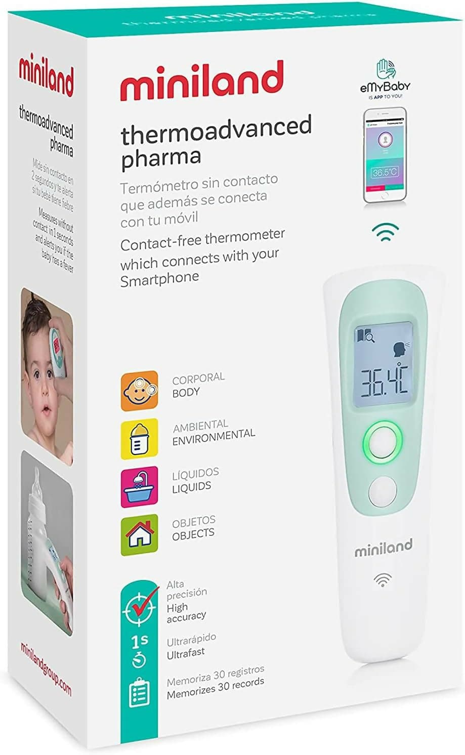 MINILAND Termometro Thermoadvanced Pharma - senza contatto - misurazione rapida e precisa in Termometri da fronte Sanitaria Gioia del Bimbo - Villa San Giovanni, commercioVirtuoso.it