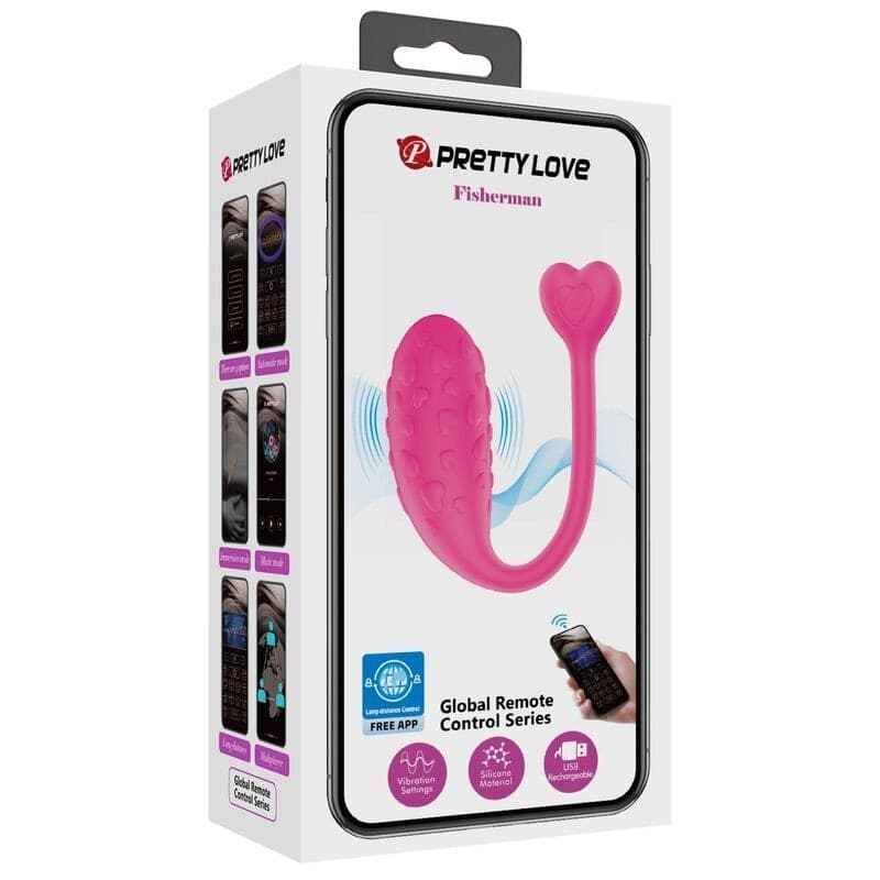PRETTY LOVE - UOVO VIBRANTE PINK FISHER CONTROLLATO DA APP in Vibratori proiettile e ovuli vibranti Desideria Shop - Latina, commercioVirtuoso.it