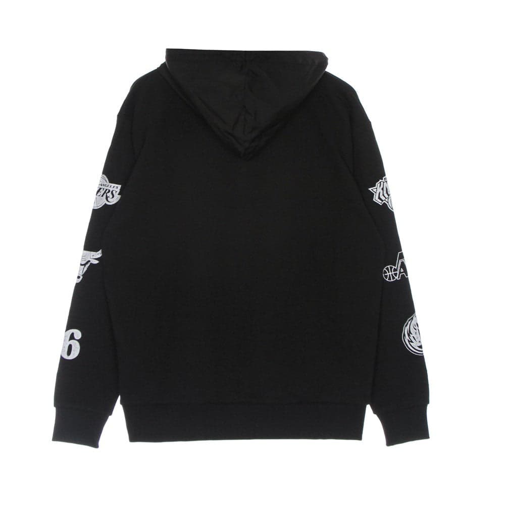 NEW ERA Felpa Cappuccio Uomo Nba Distressed Sleeve Print Hoodie Black da uomo in Felpe con cappuccio Drestige - Casamassima, commercioVirtuoso.it
