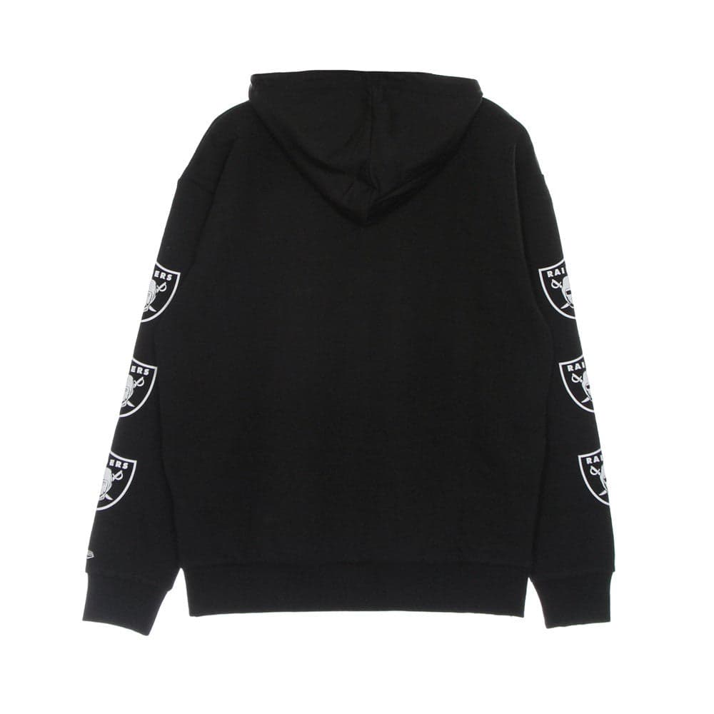 NEW ERA Felpa Cappuccio Uomo Nfl Distressed Sleeve Print Hoodie Lasrai Black da uomo in Felpe con cappuccio Drestige - Casamassima, commercioVirtuoso.it