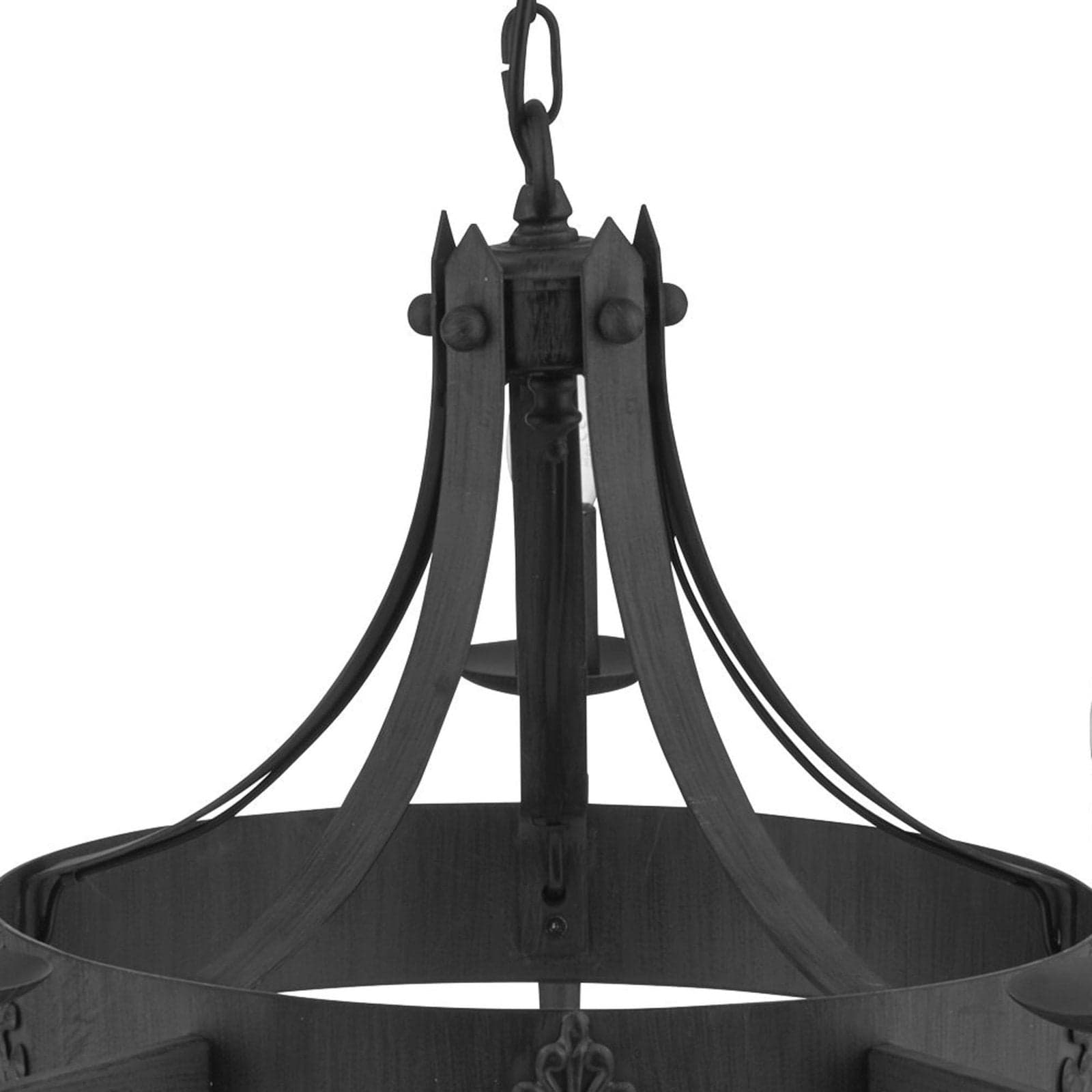 Lampadario Industrial-Nordico Cartwheel Ii Ferro Nero 5 Luci E14 in Lampade a sospensione LuceArt - Montecorvino Pugliano, commercioVirtuoso.it