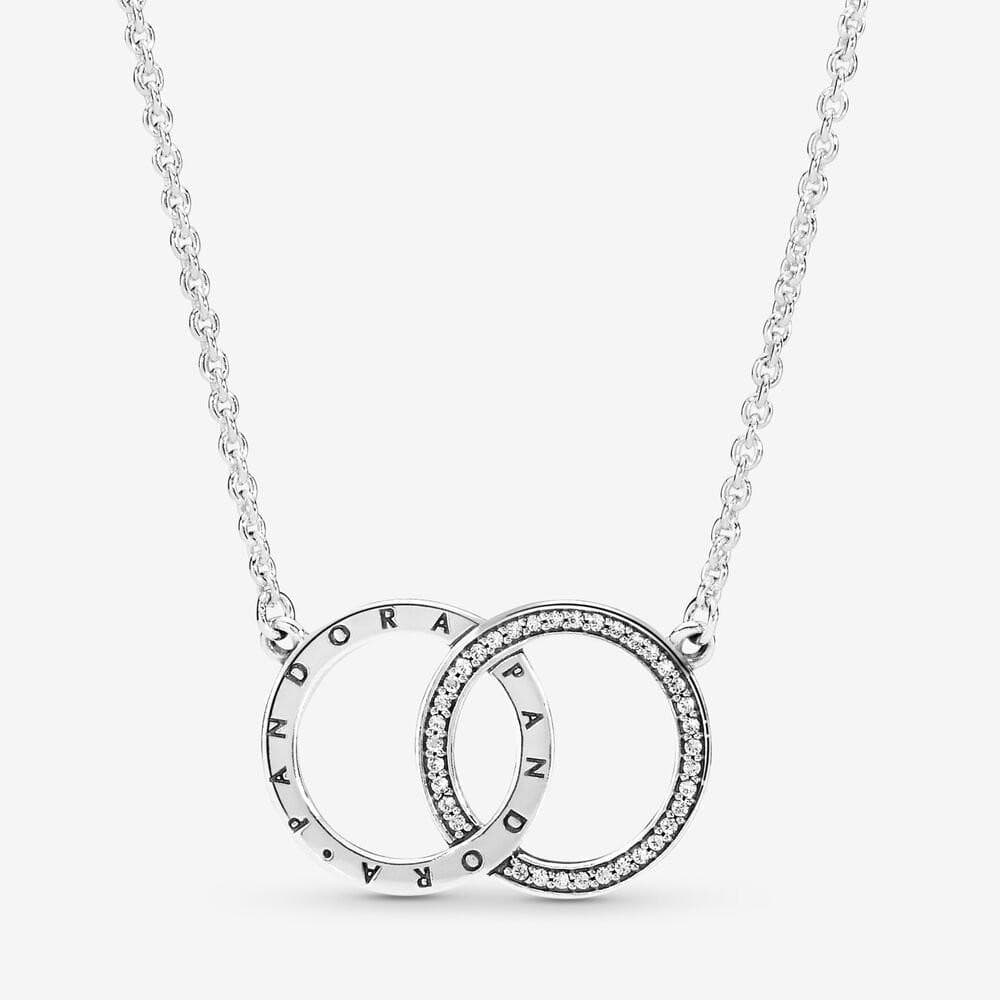 Pandora Collana con cerchi intrecciati e logo Pandora in Collane Alba Gioielli - Casoria, commercioVirtuoso.it