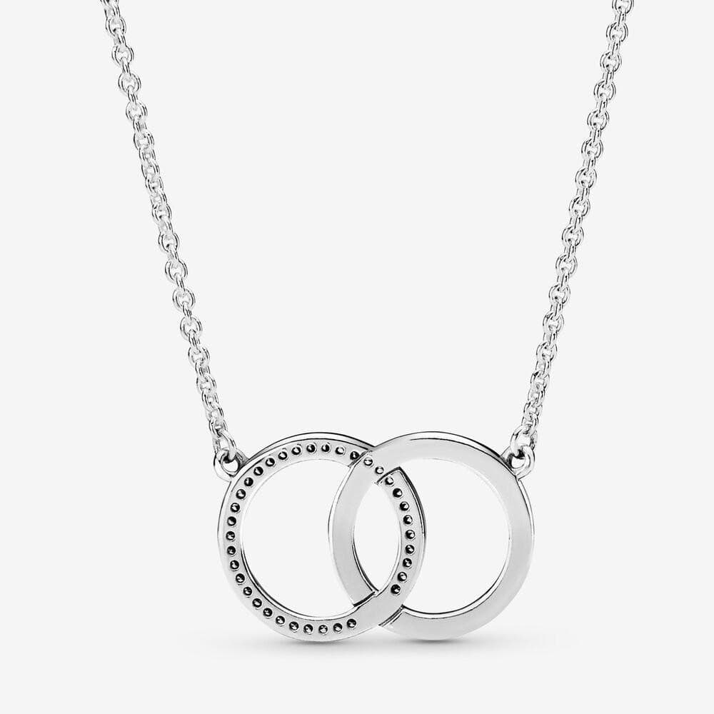 Pandora Collana con cerchi intrecciati e logo Pandora in Collane Alba Gioielli - Casoria, commercioVirtuoso.it