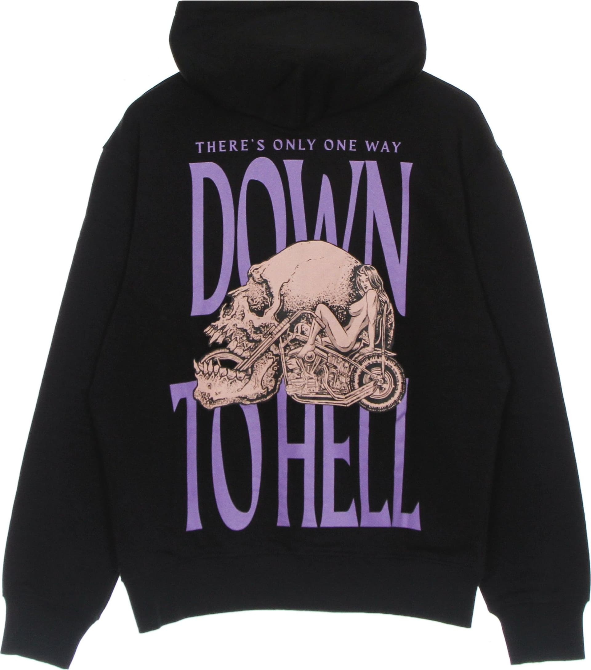 DOOMSDAY Felpa Leggera Cappuccio Uomo Down To Hell Hoodie Black