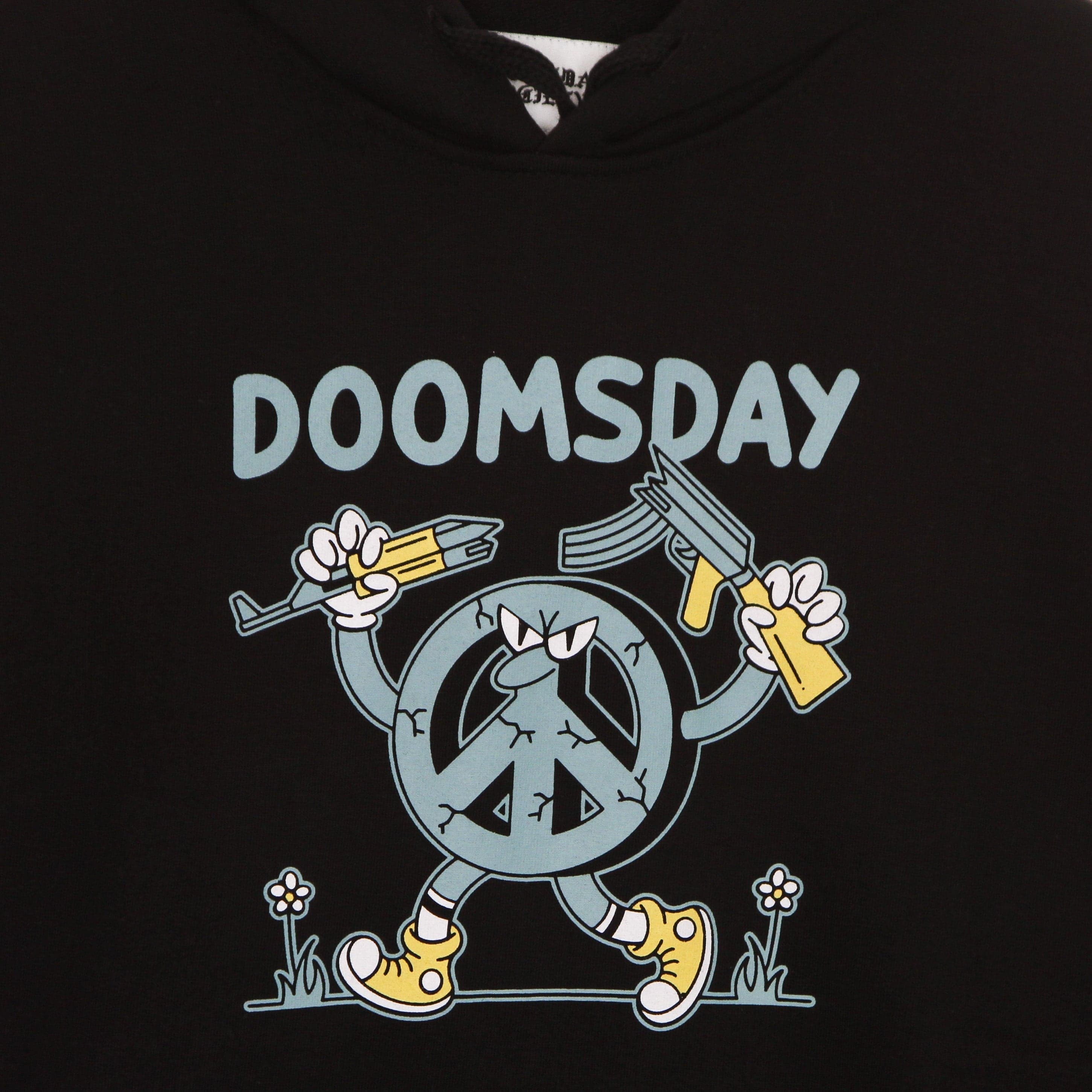 DOOMSDAY Felpa Leggera Cappuccio Uomo Peace Warriors Hoodie Black da uomo in Felpe con cappuccio Drestige - Casamassima, commercioVirtuoso.it