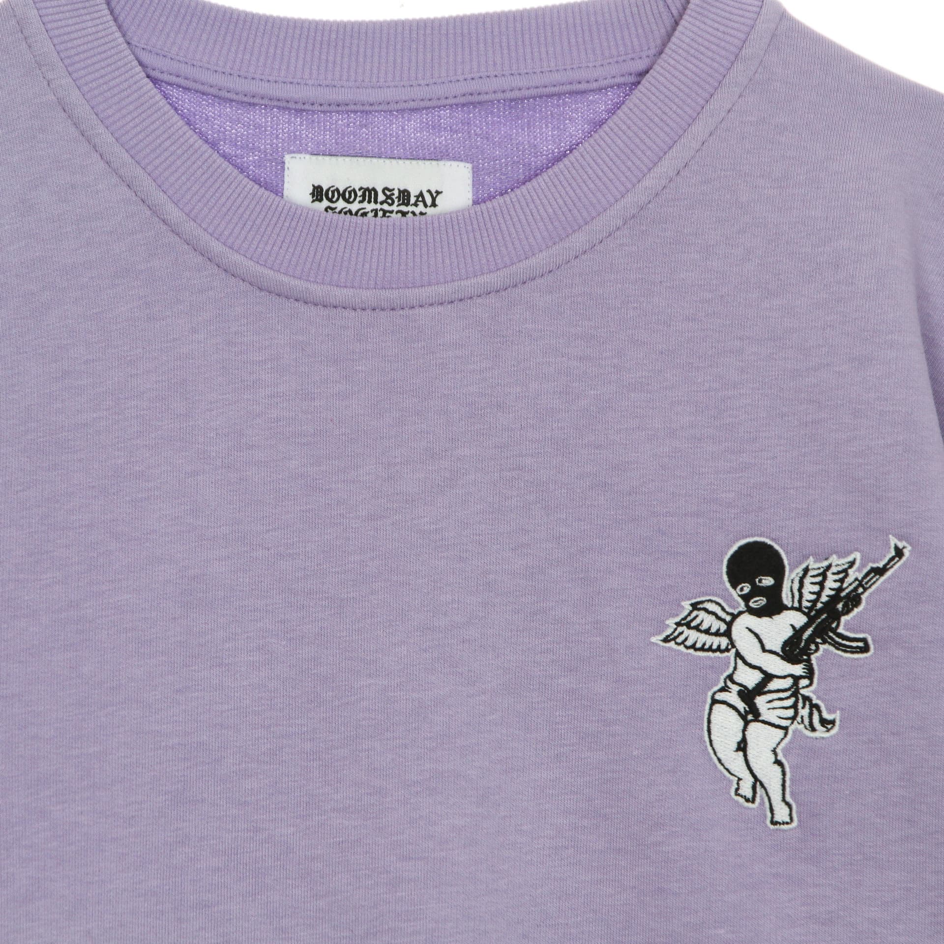 DOOMSDAY Felpa Leggera Girocollo Uomo No More Space Embroidered Crewneck Lilac da uomo in Felpe con cappuccio Drestige - Casamassima, commercioVirtuoso.it