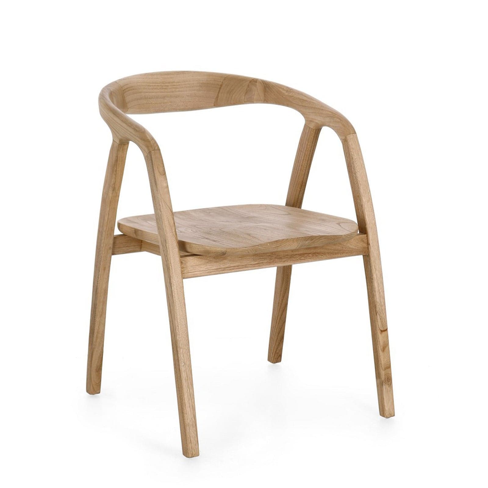 Sedia "Adalyn" in legno sungkai con braccioli da interno - 6