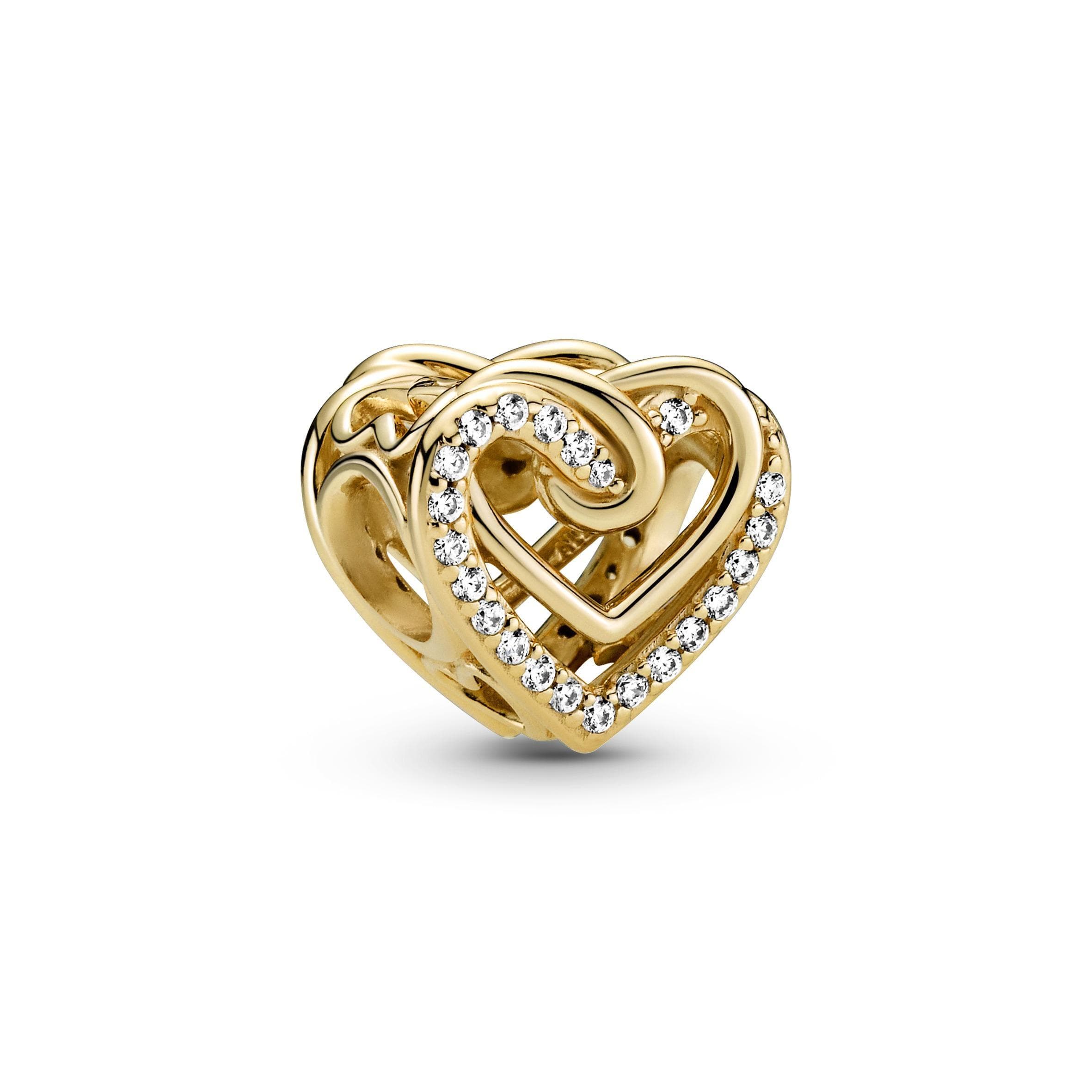 PANDORA - Charm Cuore Intrecciato con Pietre