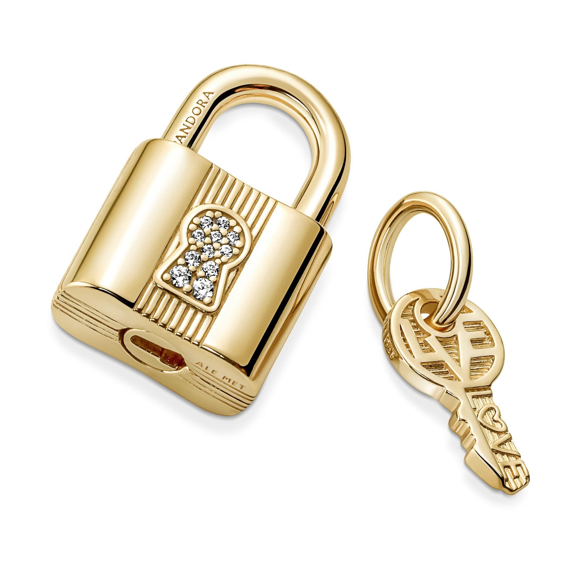 PANDORA - Charm Pendente Lucchetto e Chiave dell'Amore in Bead Charm Alba Gioielli - Casoria, commercioVirtuoso.it