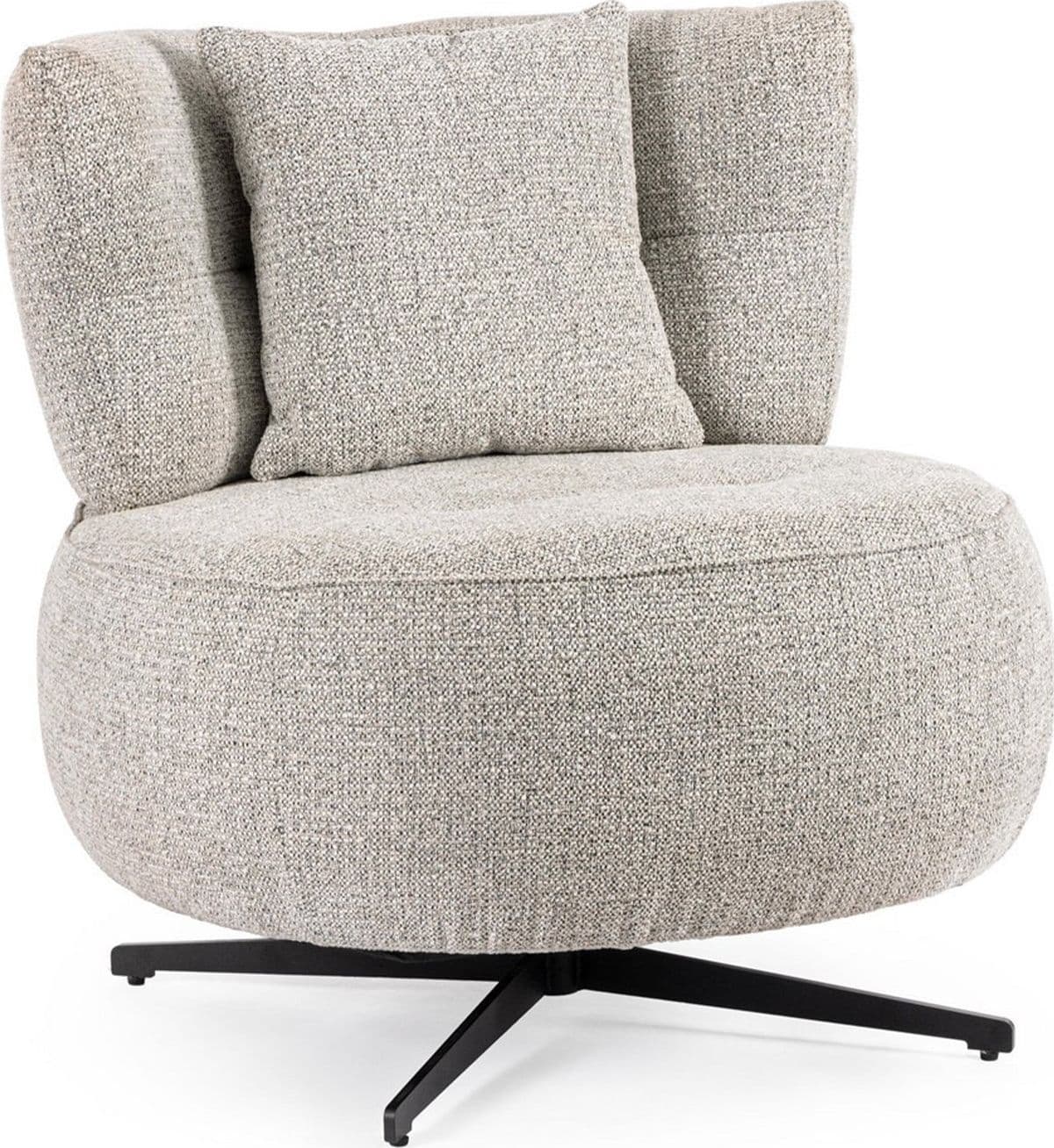 Poltrona "Gonnie" seduta in compensato e rivestimento in poliestere per interno – Grigio – Bizzotto Homemotion