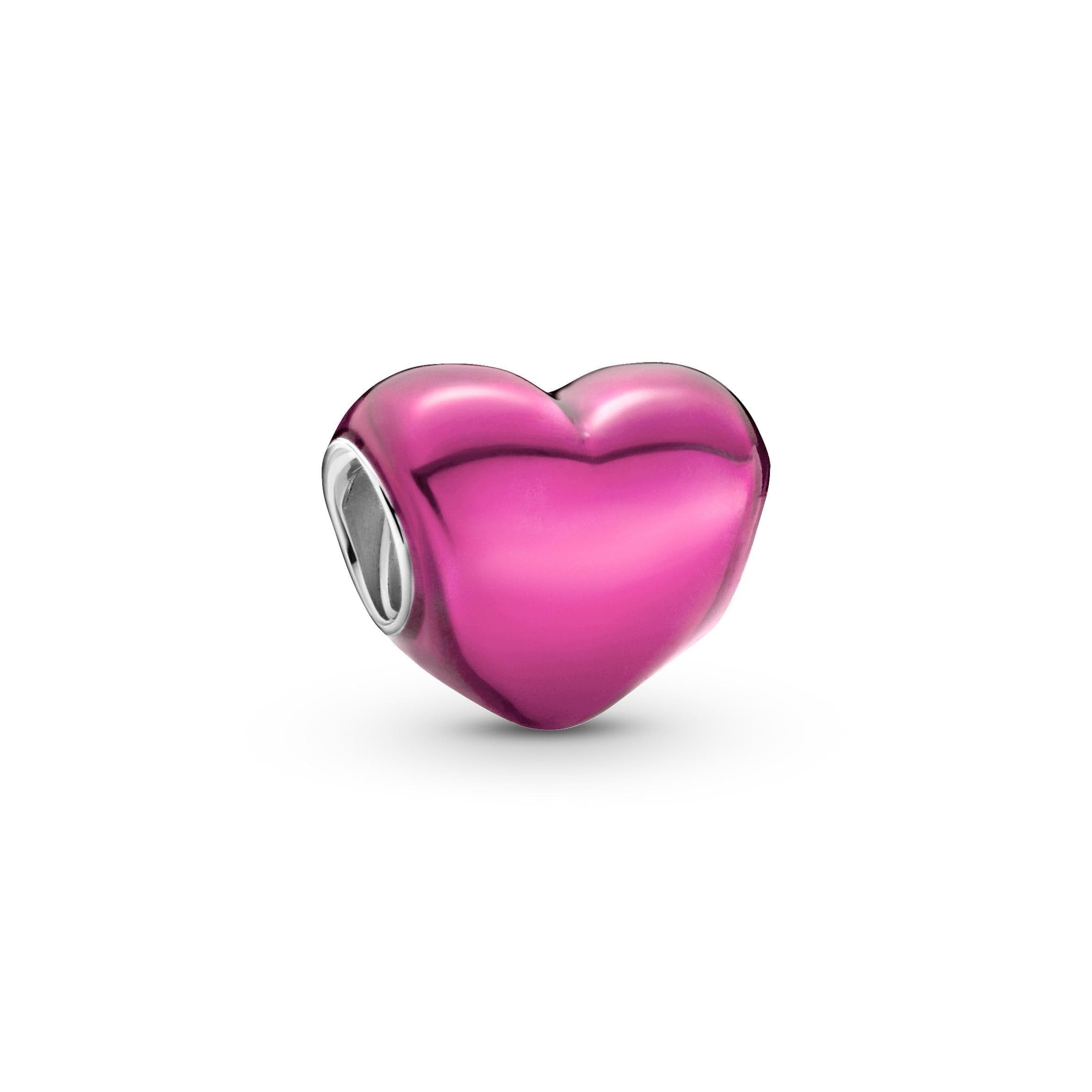 PANDORA - Charm Cuore Metallico Rosa