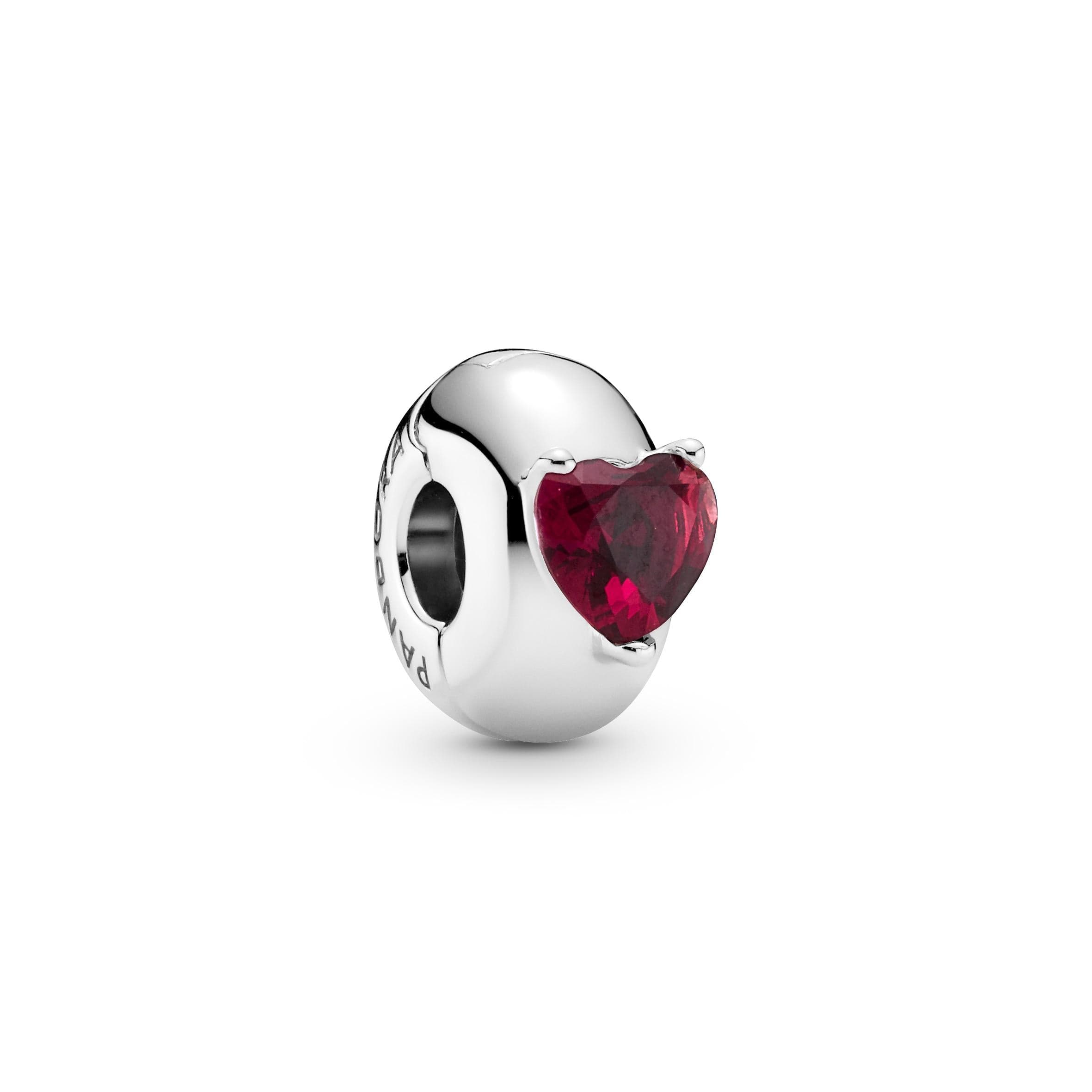 PANDORA - Clip Solitario Cuore rosso