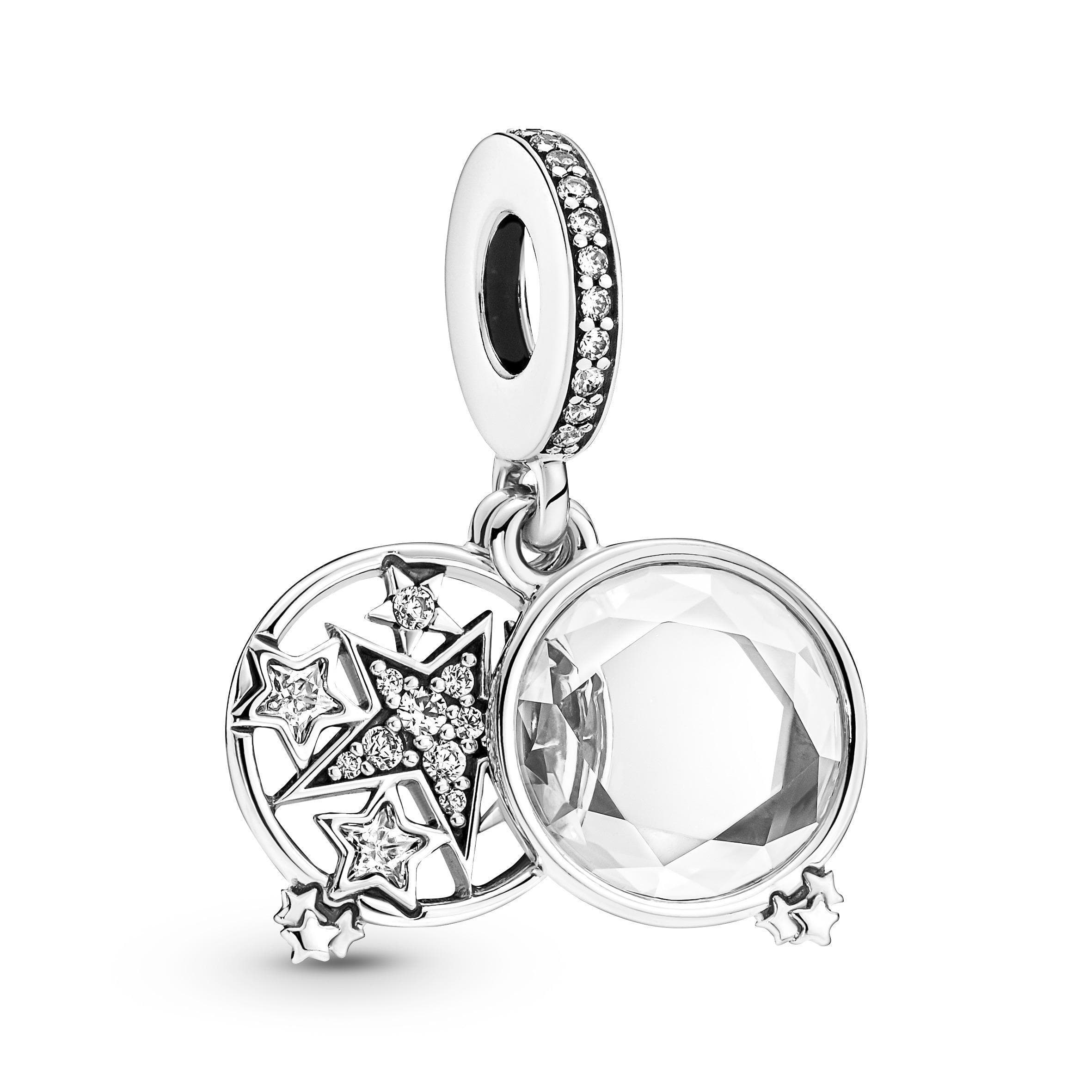 PANDORA -  Charm pendente doppio Stella ingrandita