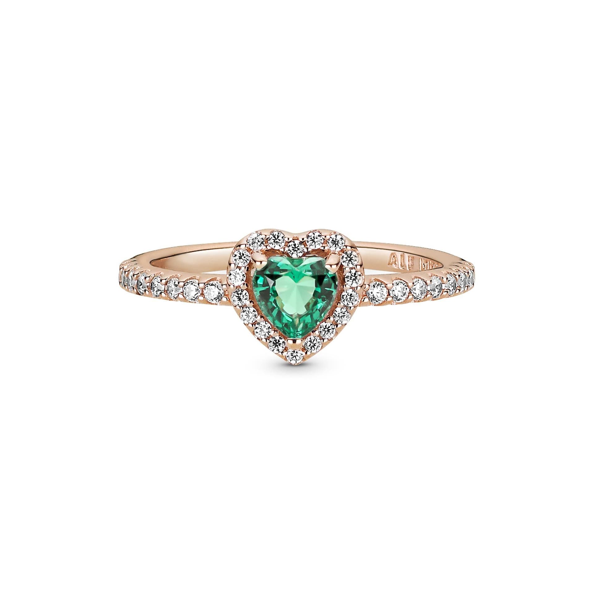 PANDORA- Anello Cuore in rilievo scintillante Rose gold and green in Anelli Alba Gioielli - Casoria, commercioVirtuoso.it