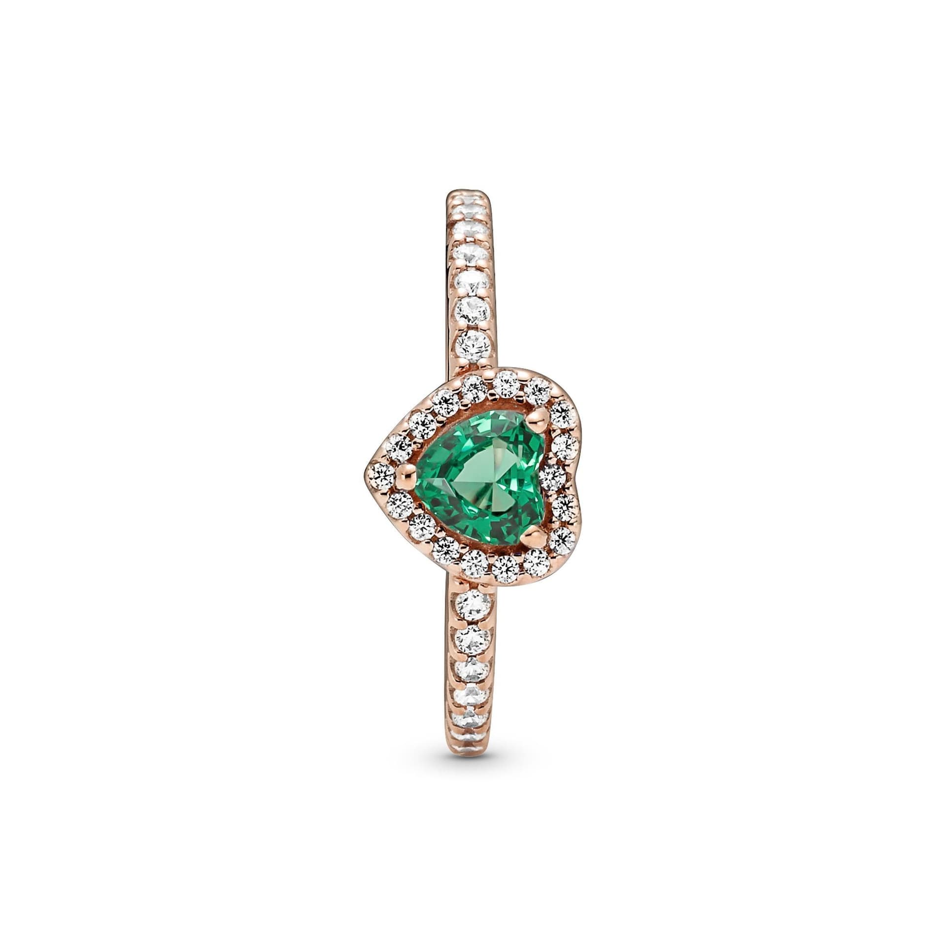 PANDORA- Anello Cuore in rilievo scintillante Rose gold and green in Anelli Alba Gioielli - Casoria, commercioVirtuoso.it