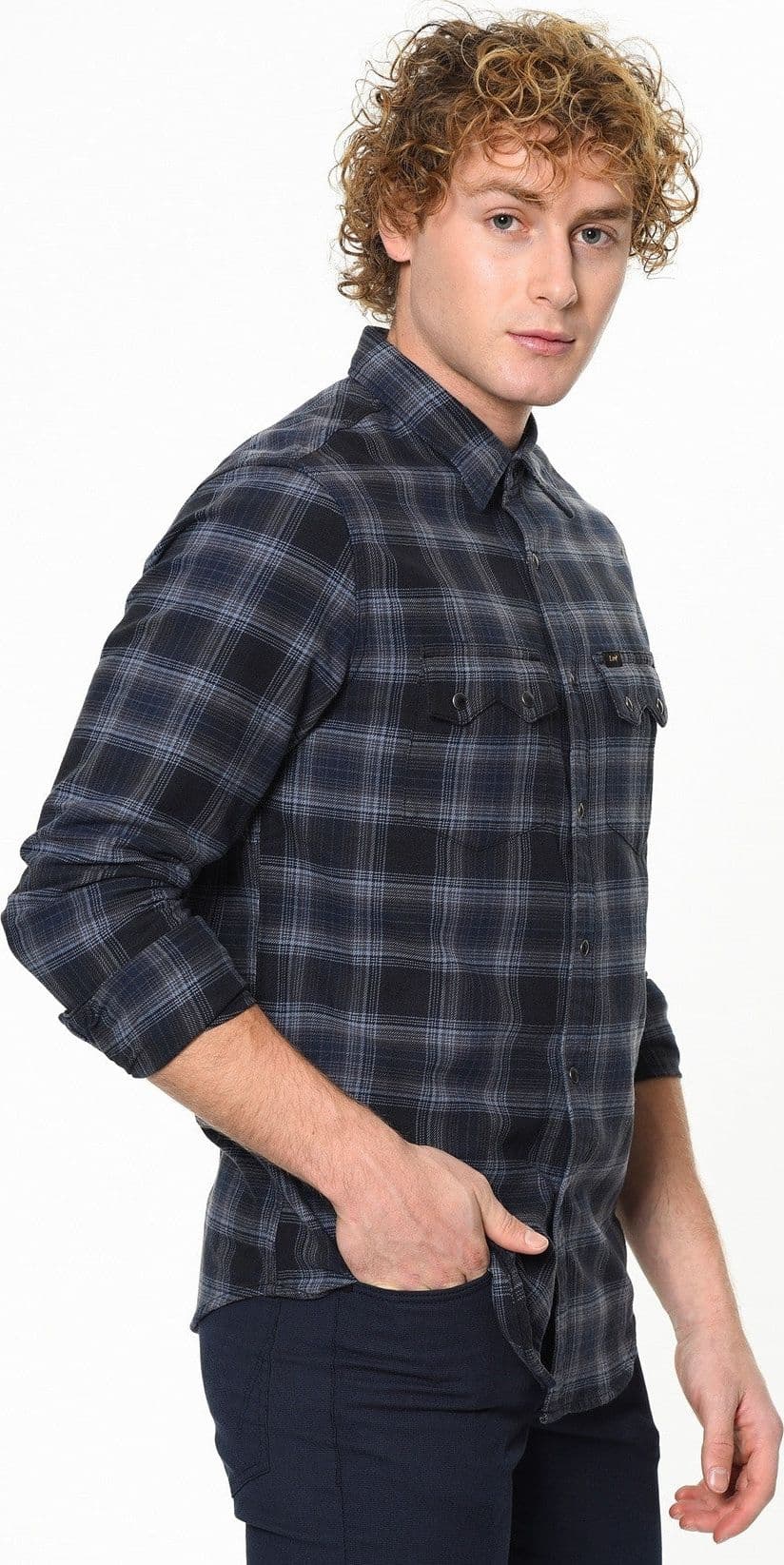 Lee Camicia Rider Uomo a maniche lunghe Blu L856ZDKD in Camicie casual Scontolo.net - Potenza, commercioVirtuoso.it