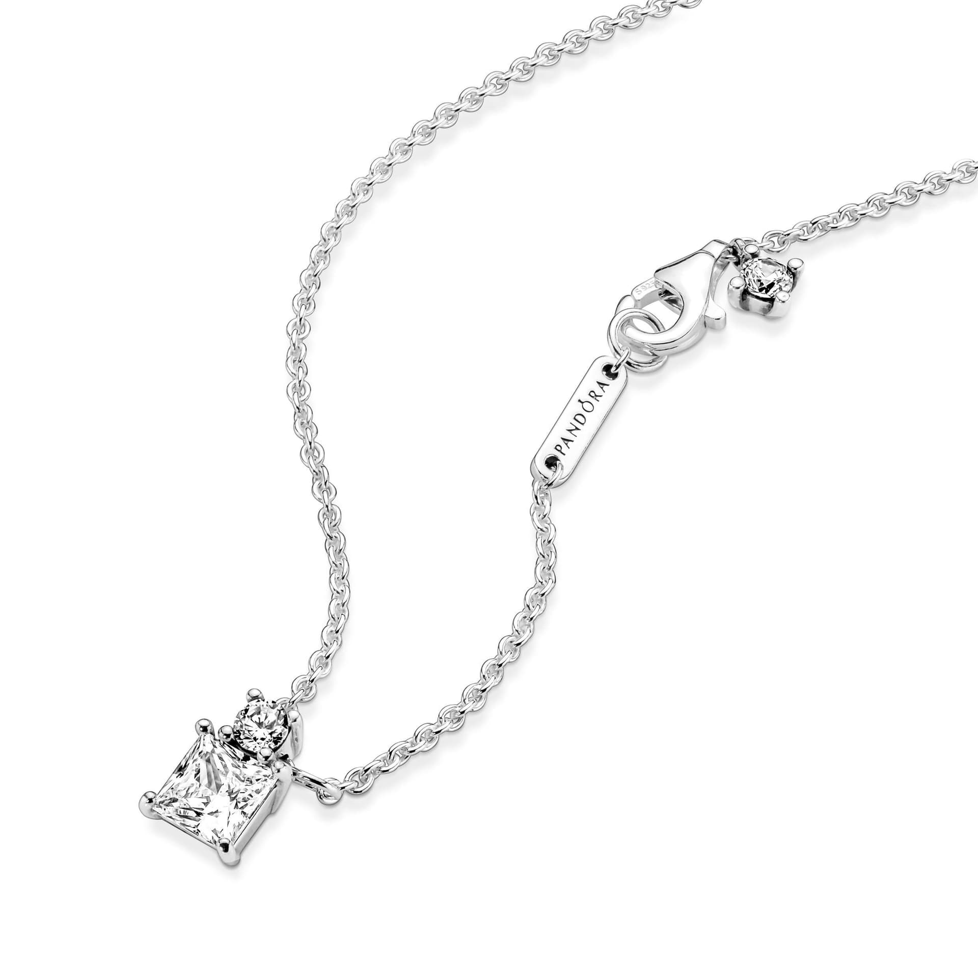 PANDORA - Collana con pendente rotondo e quadrato scintillante in Collane Alba Gioielli - Casoria, commercioVirtuoso.it