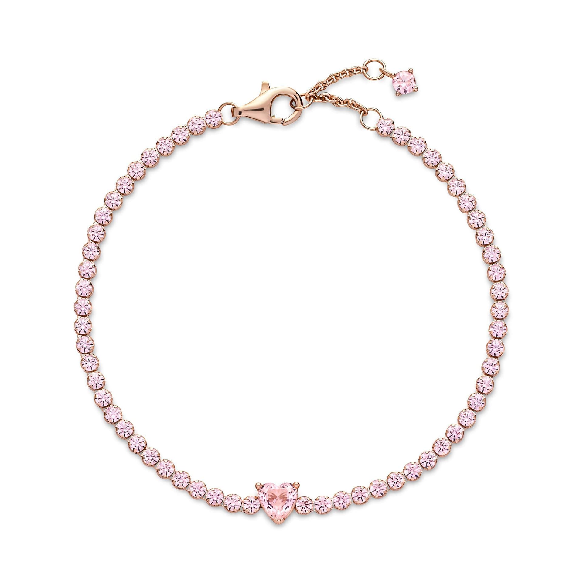 PANDORA  - Bracciale tennis con pavé scintillante rosa in Bracciali Alba Gioielli - Casoria, commercioVirtuoso.it