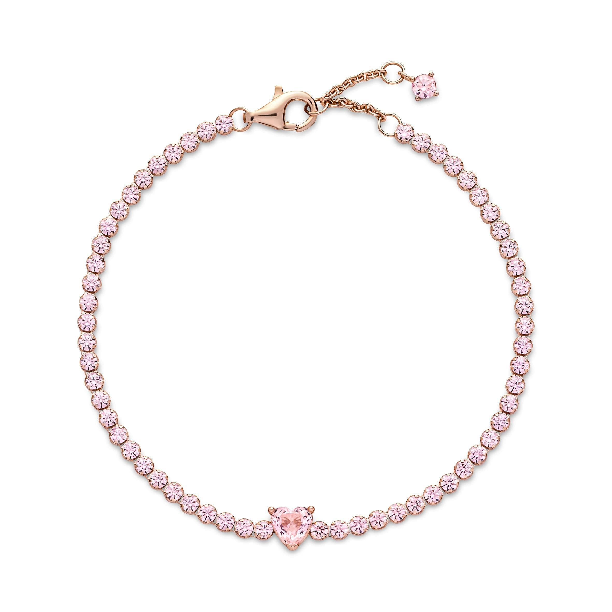 PANDORA  - Bracciale tennis con pavé scintillante rosa in Bracciali Alba Gioielli - Casoria, commercioVirtuoso.it