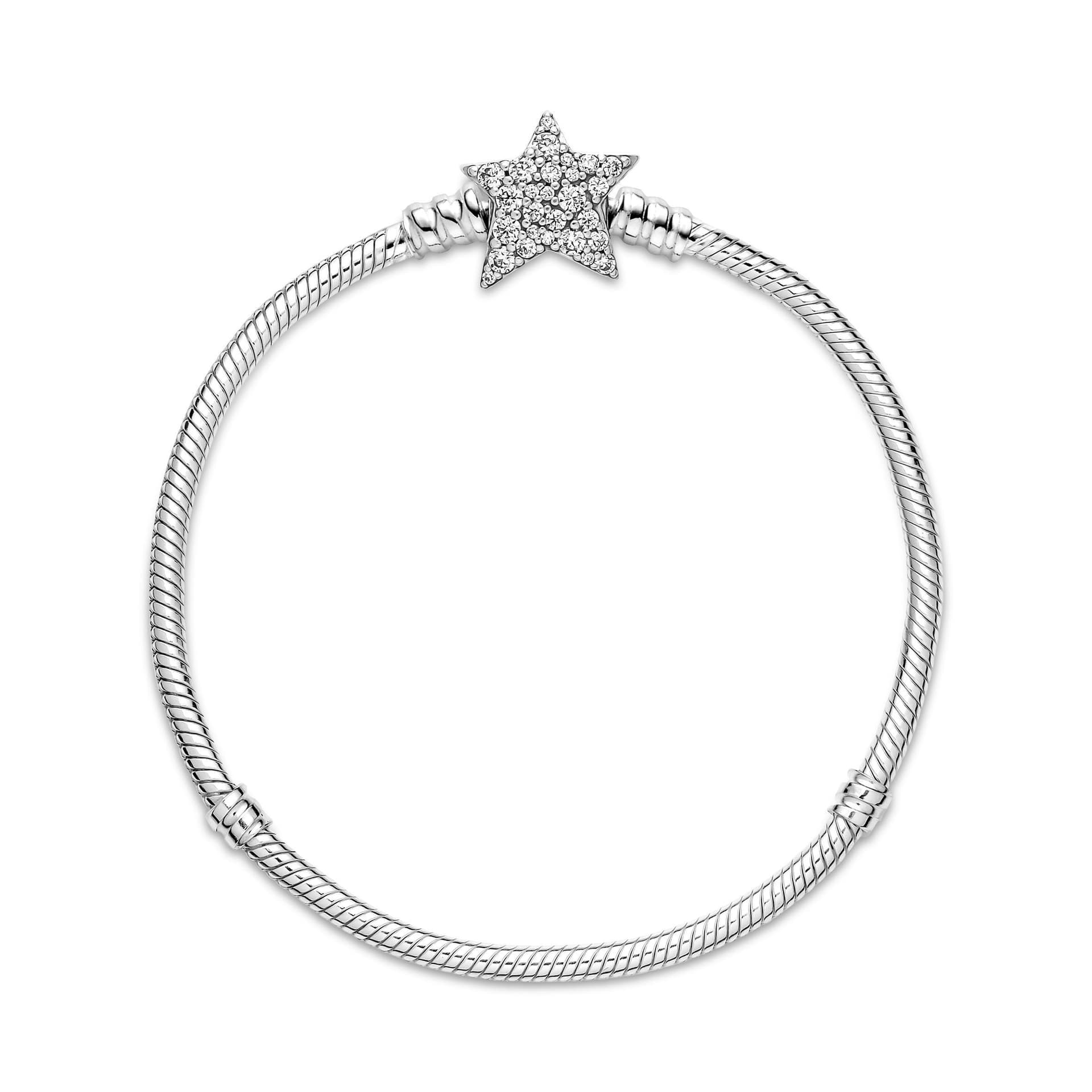 PANDORA  - Bracciale Moments a maglia snake con chiusura a stella asimmetrica in Bracciali Alba Gioielli - Casoria, commercioVirtuoso.it