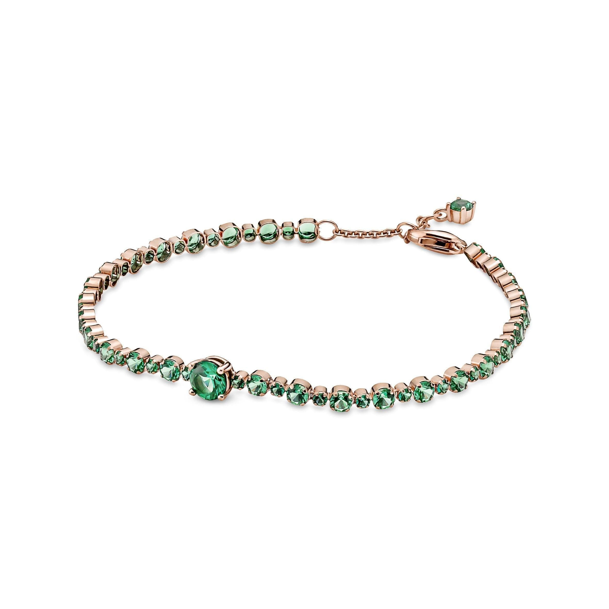 PANDORA - Bracciale tennis con pavé scintillante verde in Bracciali Alba Gioielli - Casoria, commercioVirtuoso.it