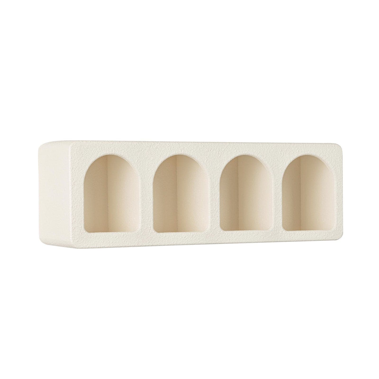 Mensola "Creamy" struttura in legno MDF effetto materico per interno - 9