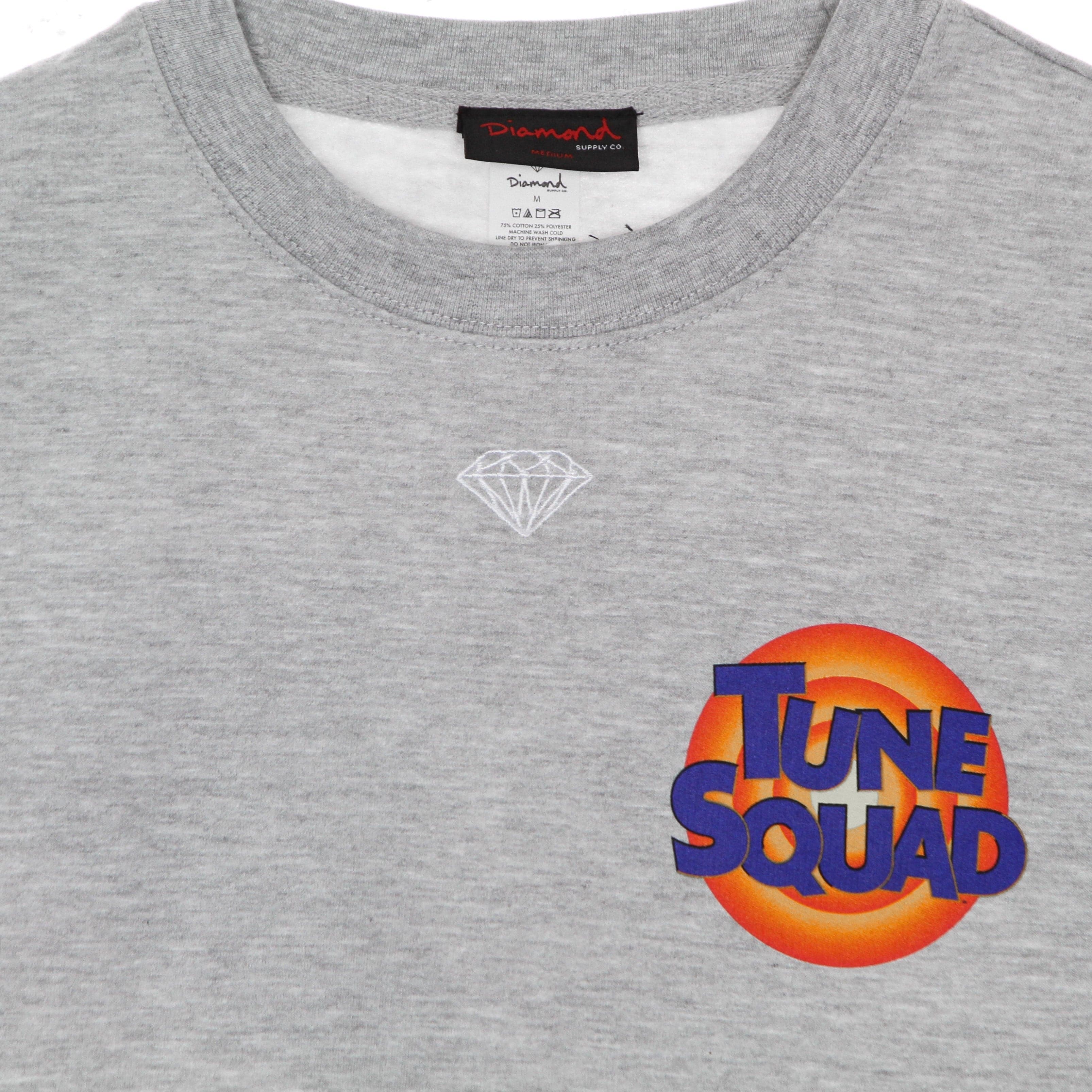 DIAMOND SUPPLY Felpa Girocollo Uomo Bugs Bunny Crew X Space Jam 2 Heather Grey da uomo in Felpe con cappuccio Drestige - Casamassima, commercioVirtuoso.it