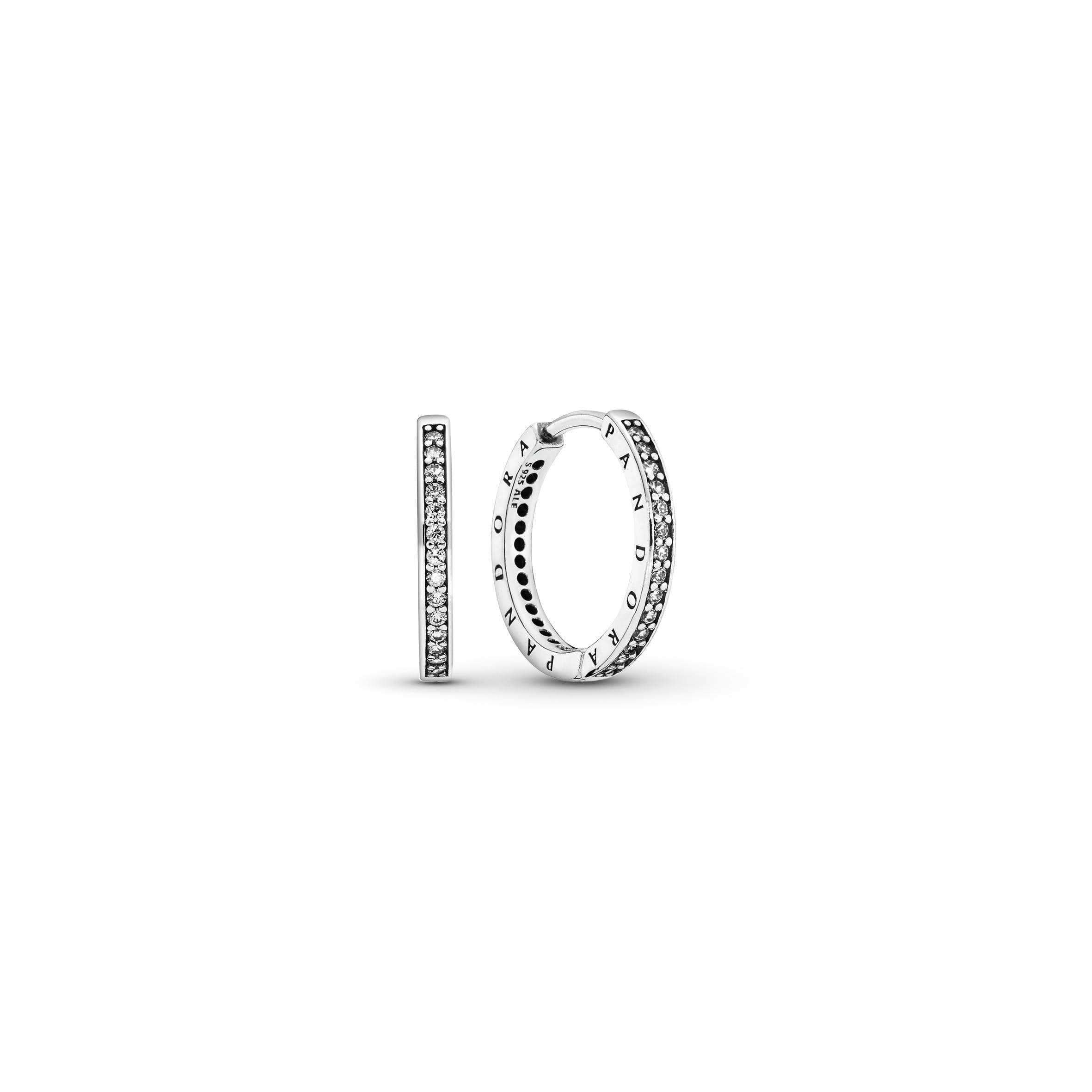 Pandora Orecchini a cerchio con logo scintillanti in Orecchini Alba Gioielli - Casoria, commercioVirtuoso.it